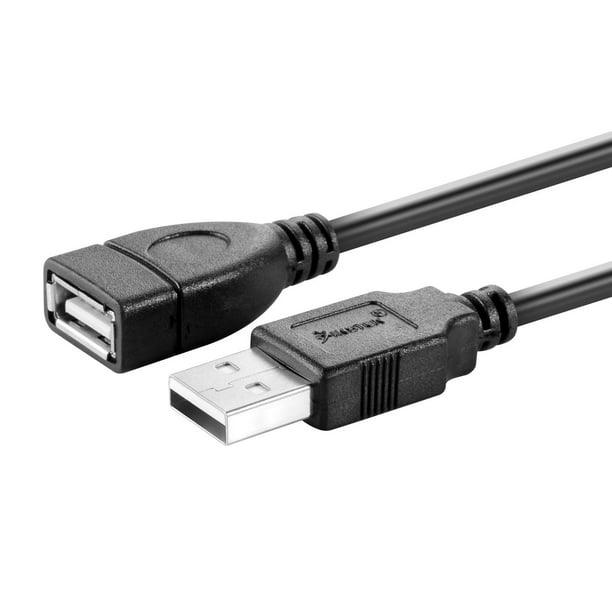 2FT USB 2.0 AM to AF Panel Mount Cable 